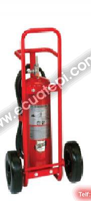 Fire Extinguishers: Satellite Extinguishers:  >Purple K Dry Chemical 50 LB