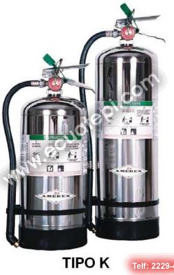 Extintores Portatiles Norteamericanos:  >TIPO K